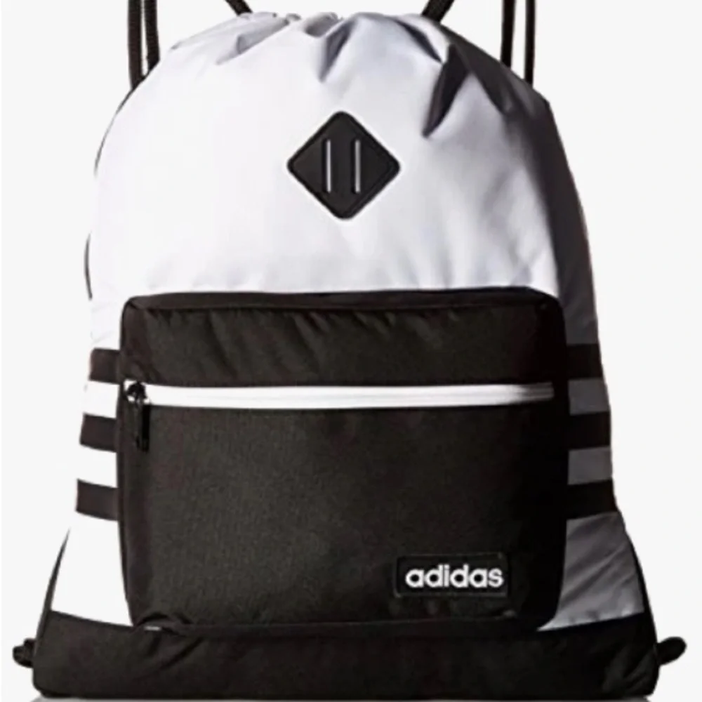 ADIDAS CLASSIC 3S SACKPACK, WHITE, ONE SIZE - Picture 1 of 7